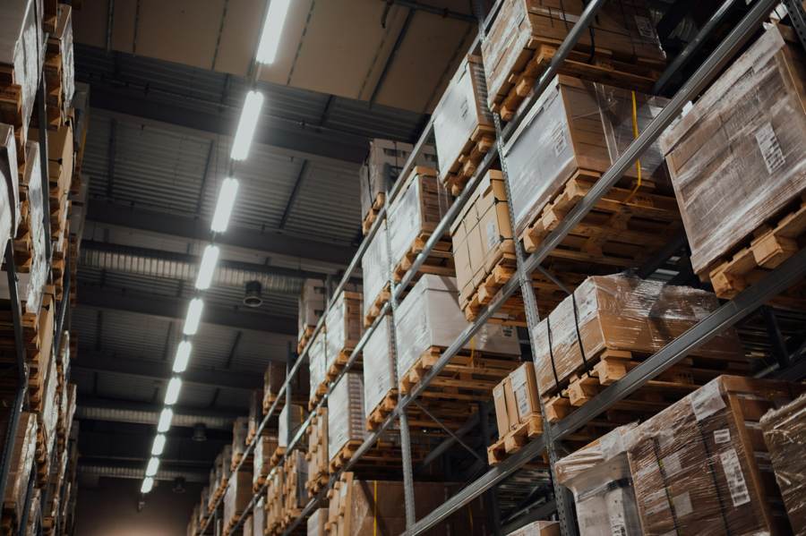A logistics warehouse